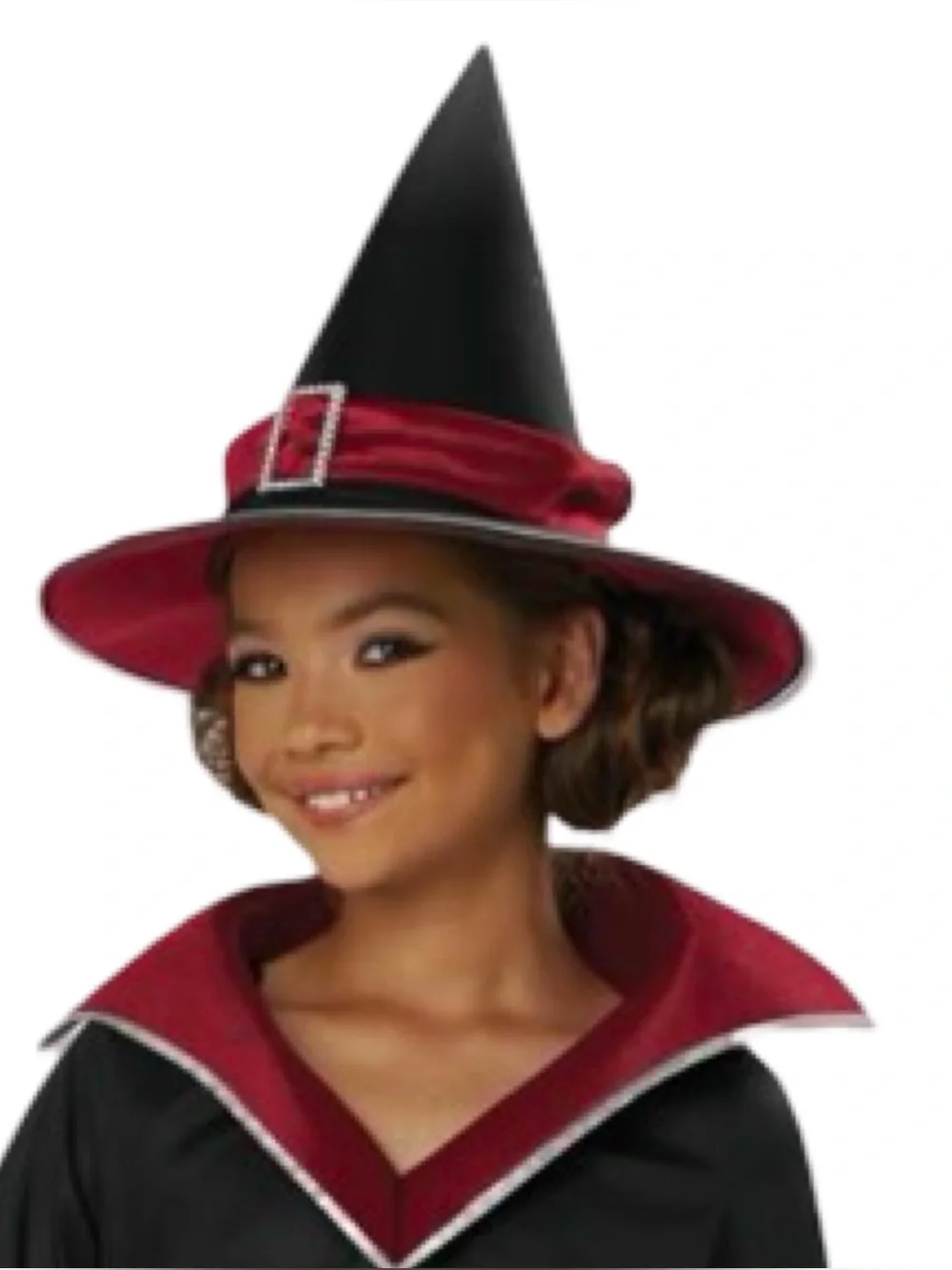California Costumes Girls Black Red Glamour Witch Halloween Costume Dress Hat M